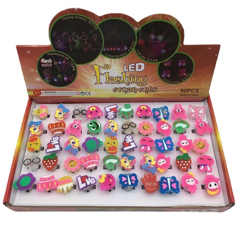 Flashing Soft Rubber Light-Up Finger Rings - Christmas Toy