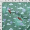 oneOone Ткань Cotton Flex Dusty Teal Green, тропическая птица тукан с облаками, одежда своими руками, стеганая ткань, набивная ткань, ярд 40 дюймов