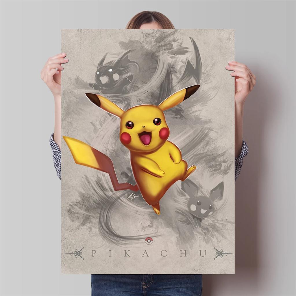 Pokemon Anime Canvas Painting Pikachu Poster Print Mural Picture Wall Art Home Decor Gifts Cuadros