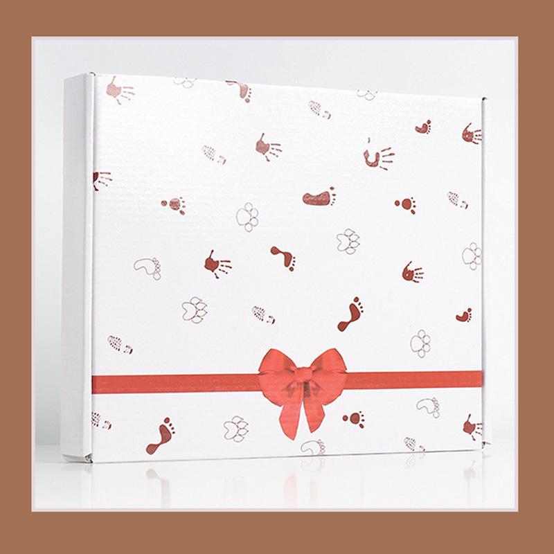 Baby Hand And Foot Print Photo Frame DIY Hollow Design for One Year Old Ink Impressions Memory Keepsake