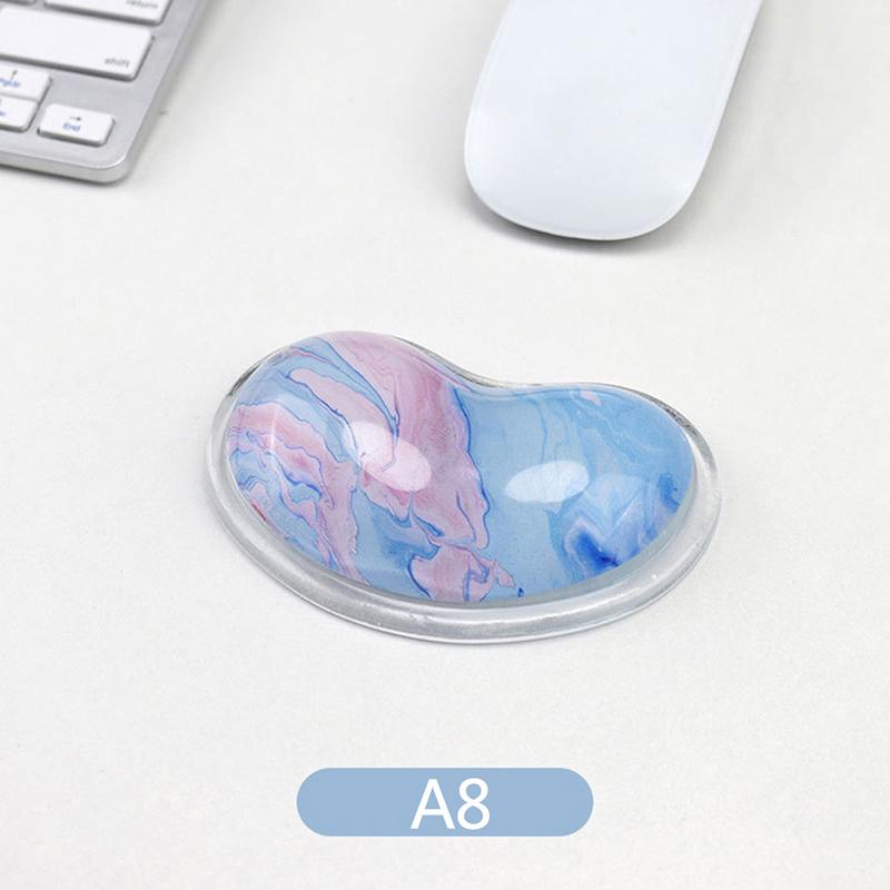 Качественная волнистая гелевая компьютерная мышь для комфорта, подушка-подставка для рук и запястья, модная силиконовая подушечка для запястья в форме сердца