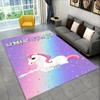 3D Cartoon Unicorn Animal Area Rug,Carpet Rug for Living Room Children's Bedroom Sofa Doormat Decor,Kids Play Non-slip Floor Mat