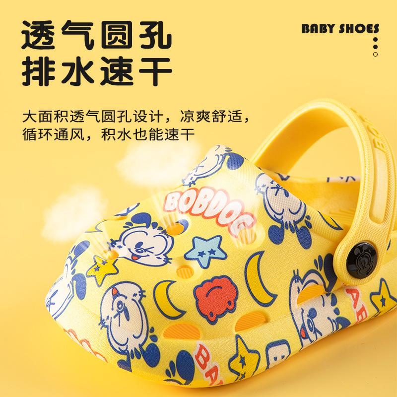 Детская обувь с отверстиями, летняя детская обувь для мальчиков и девочек, нескользящая пляжная обувь, классные тапочки для улицы