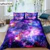Purple Galaxy Duvet Cover Starry Sky Colorful Starry Bedding Set Outer Space Comforter Cover Sky Dream for Women Girls Festival