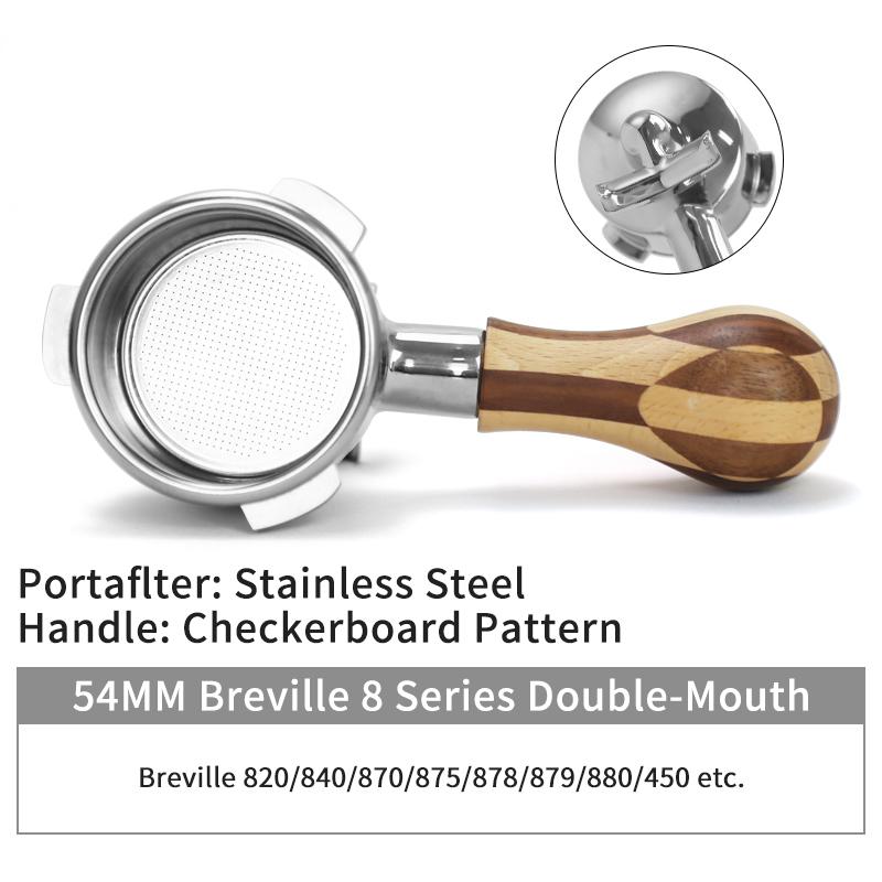 54 мм Бездонный рожок для кофе Naked для Breville Sage 870 878 879 Корзина-фильтр Аксессуары для эспрессо-машин Инструменты бариста