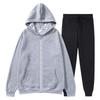 Unisex Solid Sports Set: Loose Hooded Cardigan and Sweatpants for Autumn/Winter 2025