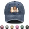 Cartoon Bears Print Snapback Sun Hat, Animal Sports Hat Fit Cozy Sunshade Casual Adjustable Sun Hat