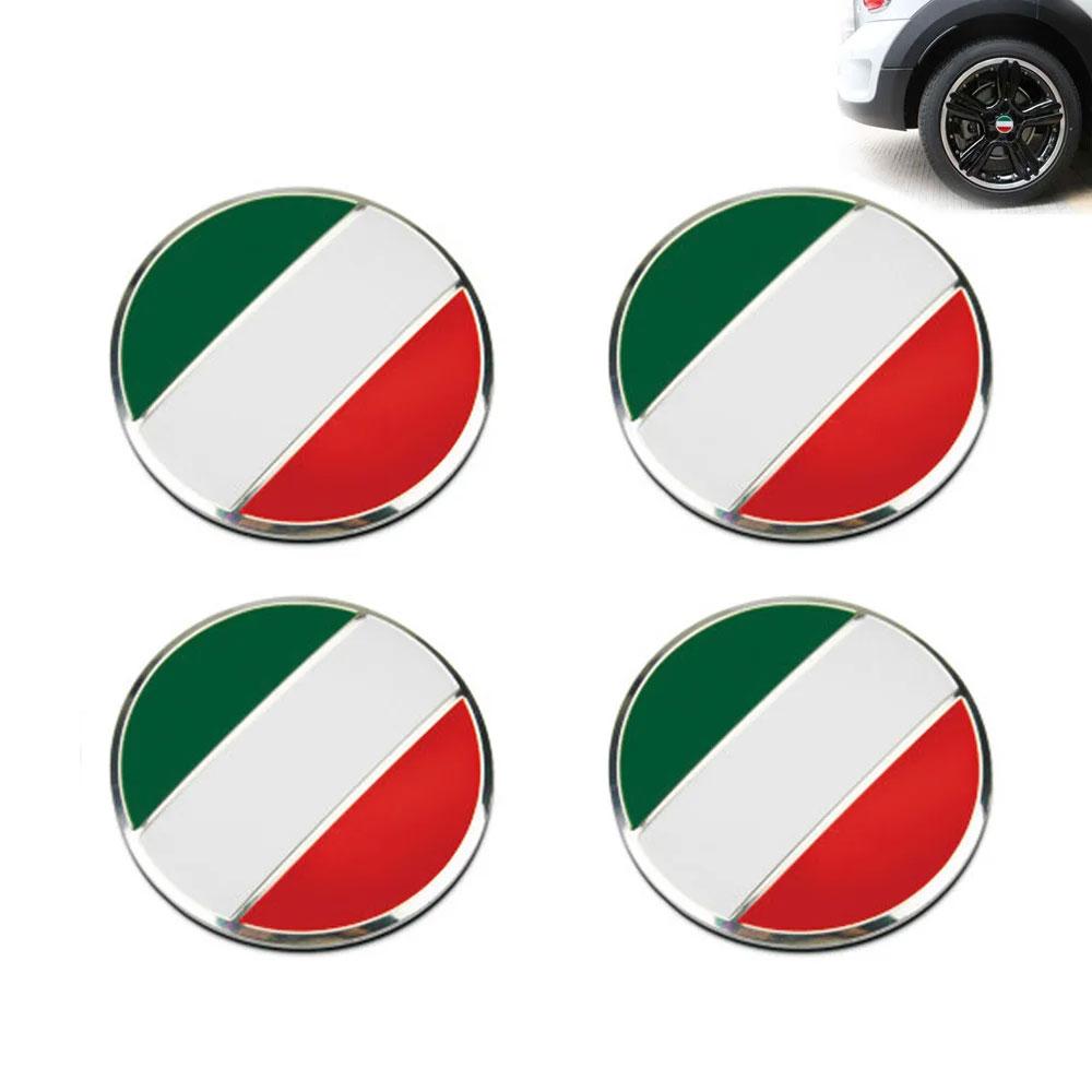 4PCS 56MM 3D Car Wheel Center Wheel Hub Cap Auto Refit Sticker Decoration Accessories Case For Italy Germany Flag Car Styling