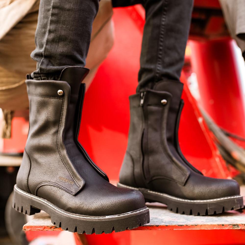 Chekich Мужская обувь, ботинки, замшевые, черные, зимние, без шнуровки, модные уличные туфли высокого качества, удобные, в итальянском мужском стиле, новинка CH027