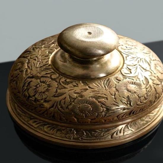 Ручная гравировка, цельная латунь, настольный колокольчик, колокольчик для вызова персонала, декор для офиса