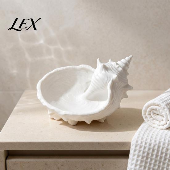 Detailed Texture Crafting Tool Conch Catchall Tray, Unique Texture, 3D Print Ocean Theme Retro Style Desktop Ornament Mold Container, Durable