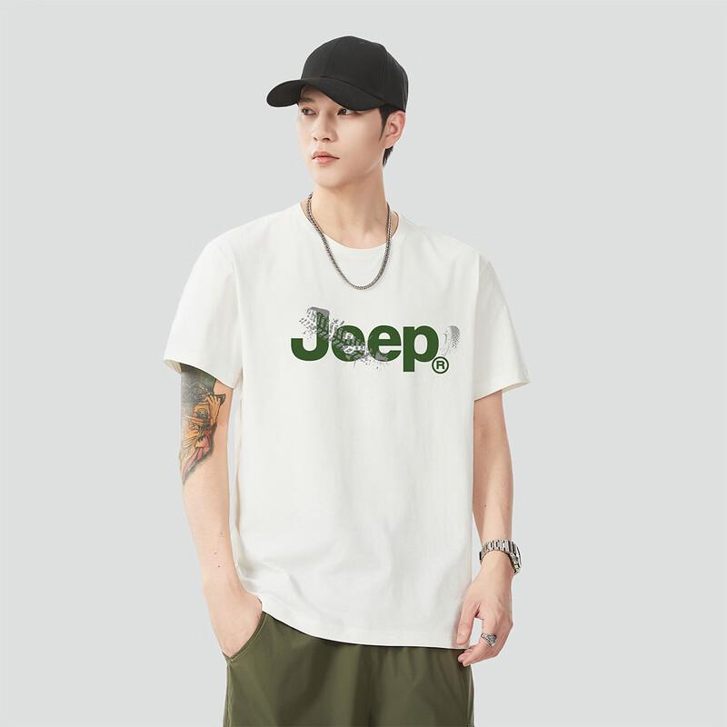 Jeep Мужская летняя футболка с коротким рукавом и круглым вырезом