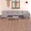 Day and Night - Day and Night Garden Furniture 8 Pieces Gray Solid Pine Wood