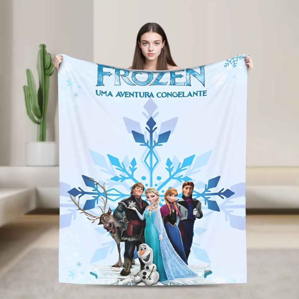 Warm Soft Blanket Travel Office Frozen Olaf Cartoon  Bedding Throws  Flannel Bedspread For Bedroom Aesthetic Sofa Bed Cover
