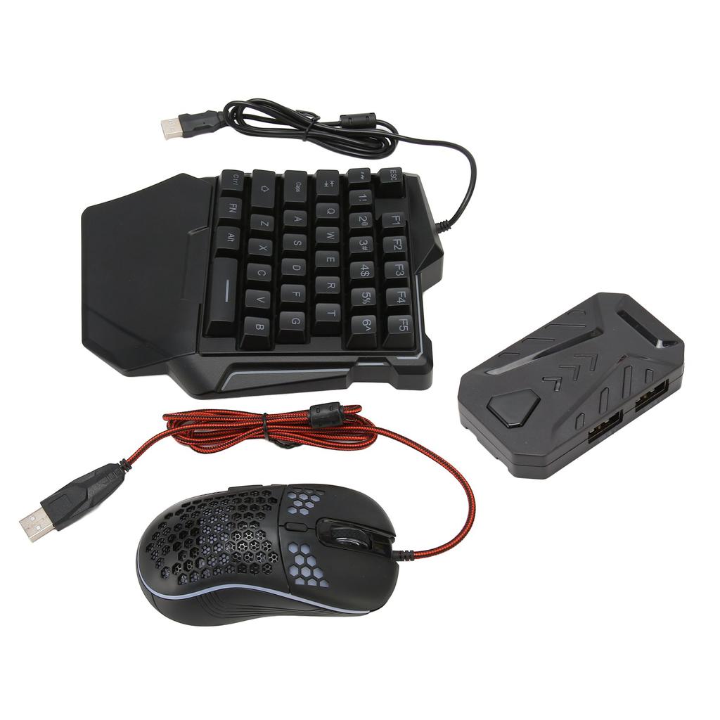 Комплект переходников для клавиатуры и мыши Проводная игровая клавиатура RGB с адаптером для проводной мыши
