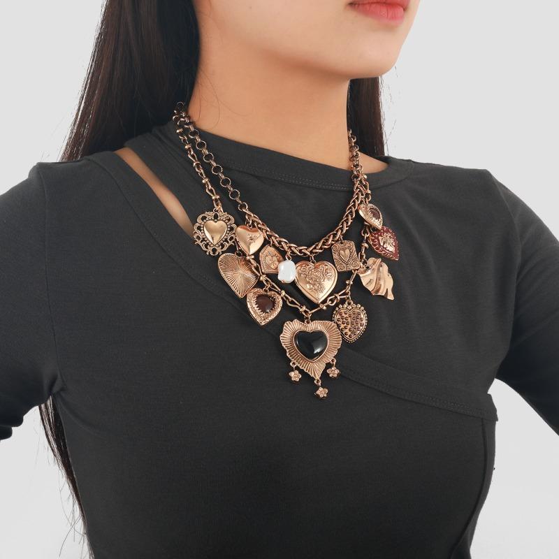 Многослойная металлическая винтажная подвеска 'Любовь' Богемное женское гламурное ожерелье