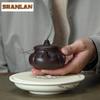 150 мл Элегантные Исинские фиолетовые глиняные чайники Ручная работа Горшок с ребрами благоприятного зверя Чайник из глины сырой руды Набор для чая Цзыша Посуда для напитков
