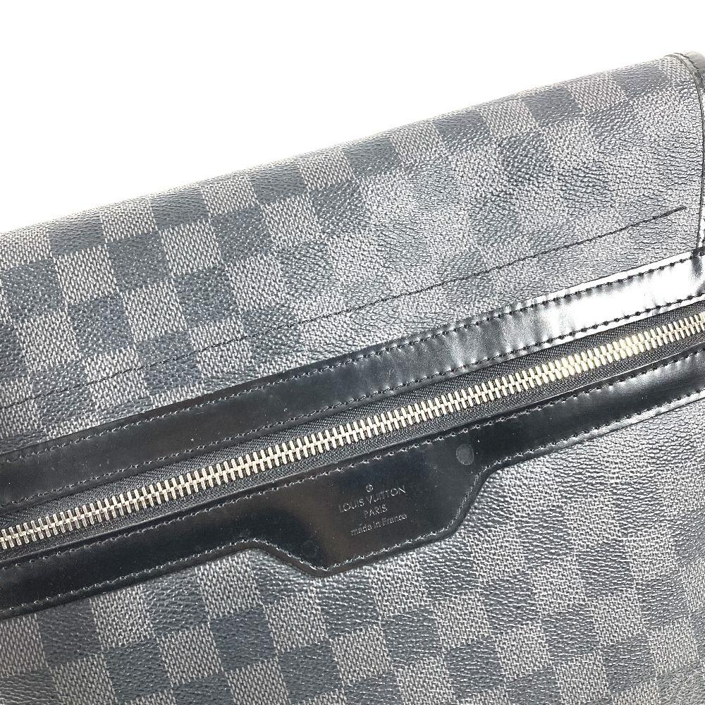 Louis Vuitton N58029 Damier Graphite Daniel MM Messenger Shoulder Bag Black