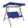 Swing Chair Canopy Replacement Waterproof Anti-UV 2-3 Seater Swing Chair Top Cover Outdoor Garden Porch Patio Swing Seat Sun Shade Awning