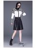 High-Waisted A-Line Leather Skirt for Women, Autumn/Winter, Pleated Lambskin Midi Skirt, Age-Defying & Classic Design