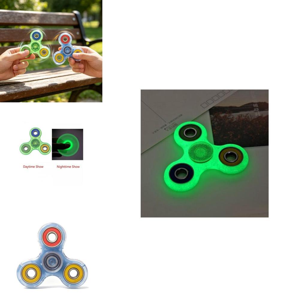 Plastic Spinner Toy With Nightlight Design For Hand Eye Coordination And Relaxation