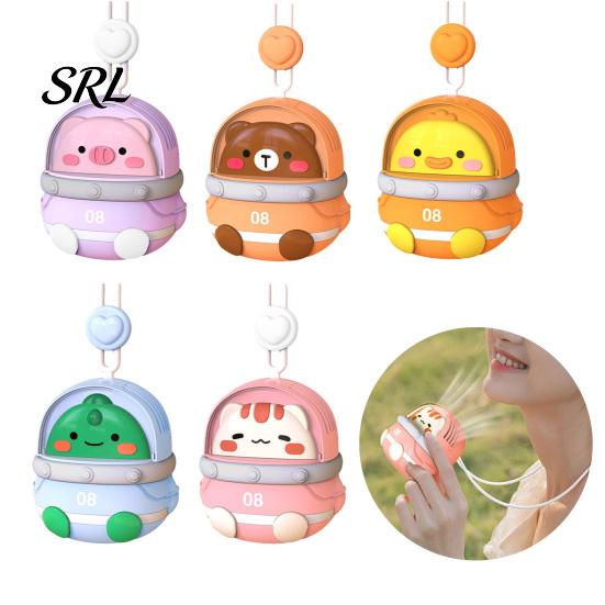 USB Fast Charging Mini Fan Portable Bladeless Neck Fan, Rechargeable Personal Cooling Cute Animal Lightweight Wearable Cooler Design Hands Free Quiet