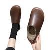 Тапочки Baotou Half Slippers женские осень/зима 2024 новые одношаговые французские ретро-тапочки с мягкой подошвой и бархатным хлопком