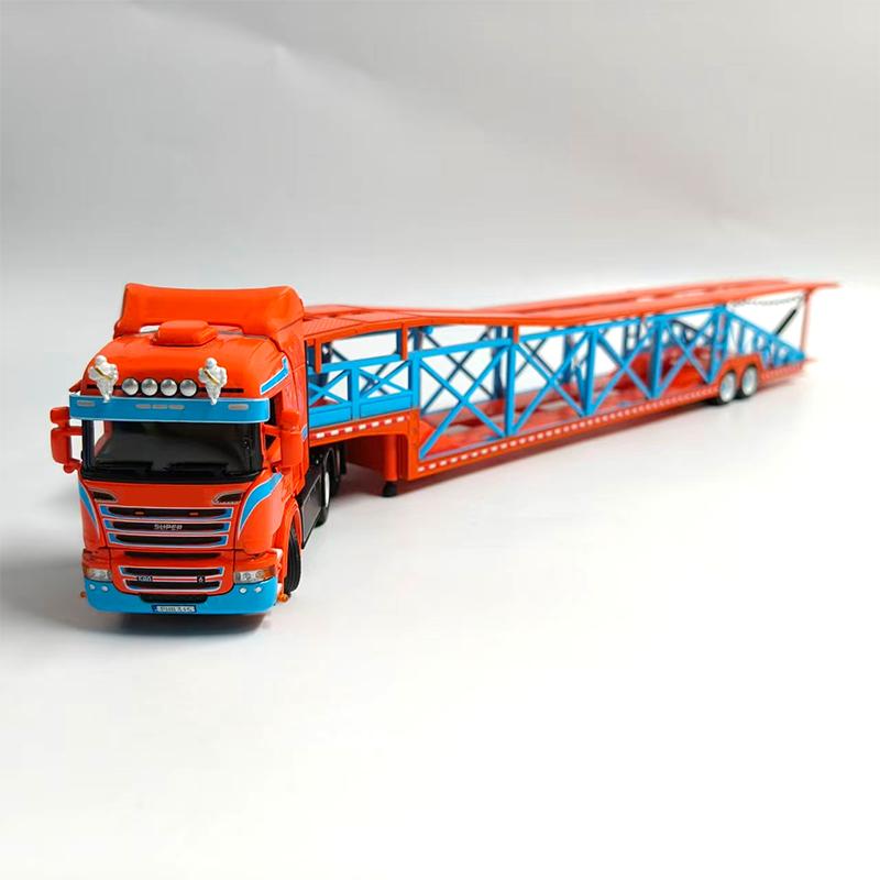 Пламя 1:64 R Прицеп-эвакуатор Коллекция металлических моделей автомобилей Дисплей Игрушка Подарок