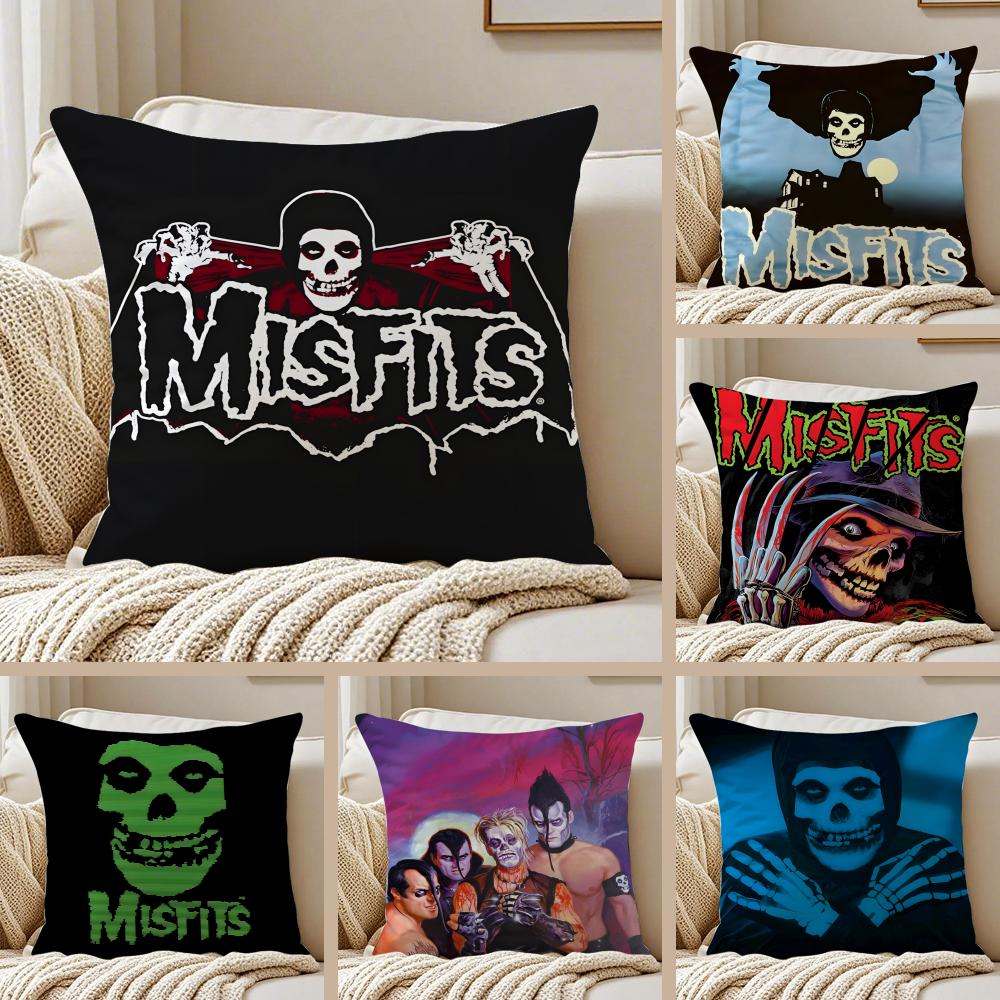 band punk TThe MMisfits Cushion Cover Pillowcase Antidustmite living Room Sofa Decor Cushion Room