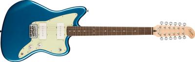 Squier от Fender Squier Электрогитара Paranormal Laurel Mint Lake Placid Blue с мягким футляром Jazzmaster® XII, накладкой грифа, пикгардом,