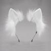 Обруч для волос с плюшевыми кошачьими ушками, эластичный головной убор, искусственные уши животных ручной работы, металлическая оправа, гибкая повязка на голову, аксессуары для фотосъемки на Хэллоуин