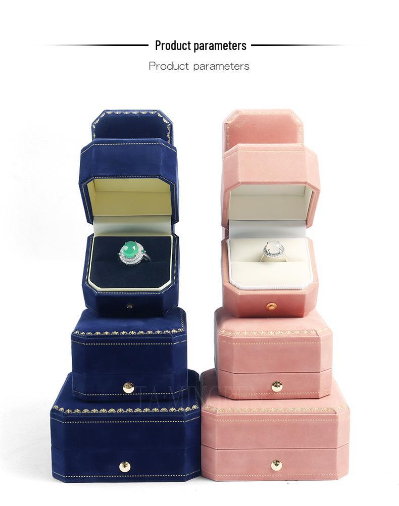 European Octagonal Jewelry Box for Rings, Necklaces, and Bracelets