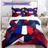France Football Printed Bedding 3 Piece Set Cozy Breathable Bed Cover Set as Housewarming Holiday Gift