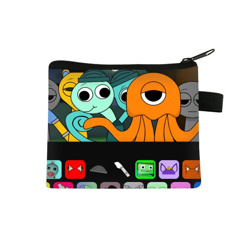Сумка для смены Sprunki Plus Rhythm Box Мультяшная Мини Маленькая Сумка Большая Вместимость Сумка для Хранения