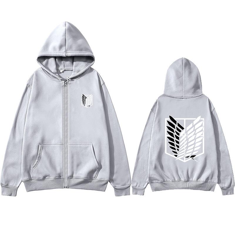 Японское аниме Attacks Titan мужские толстовки на молнии толстовки в стиле хип-хоп осенние повседневные пуловеры толстовки на молнии модные толстовки на молнии