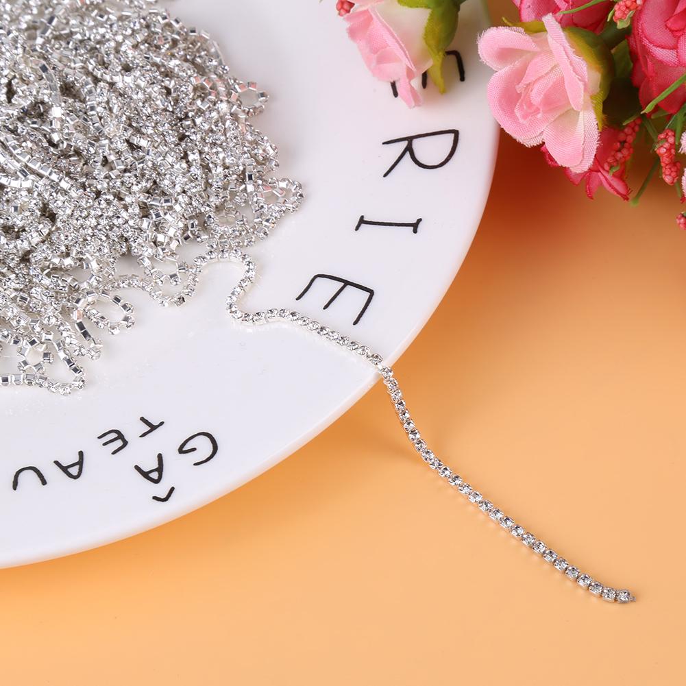 Прозрачное стекло со стразами, чашка-цепочка, ткань, ювелирные изделия, аксессуары для шитья, украшение, серебро