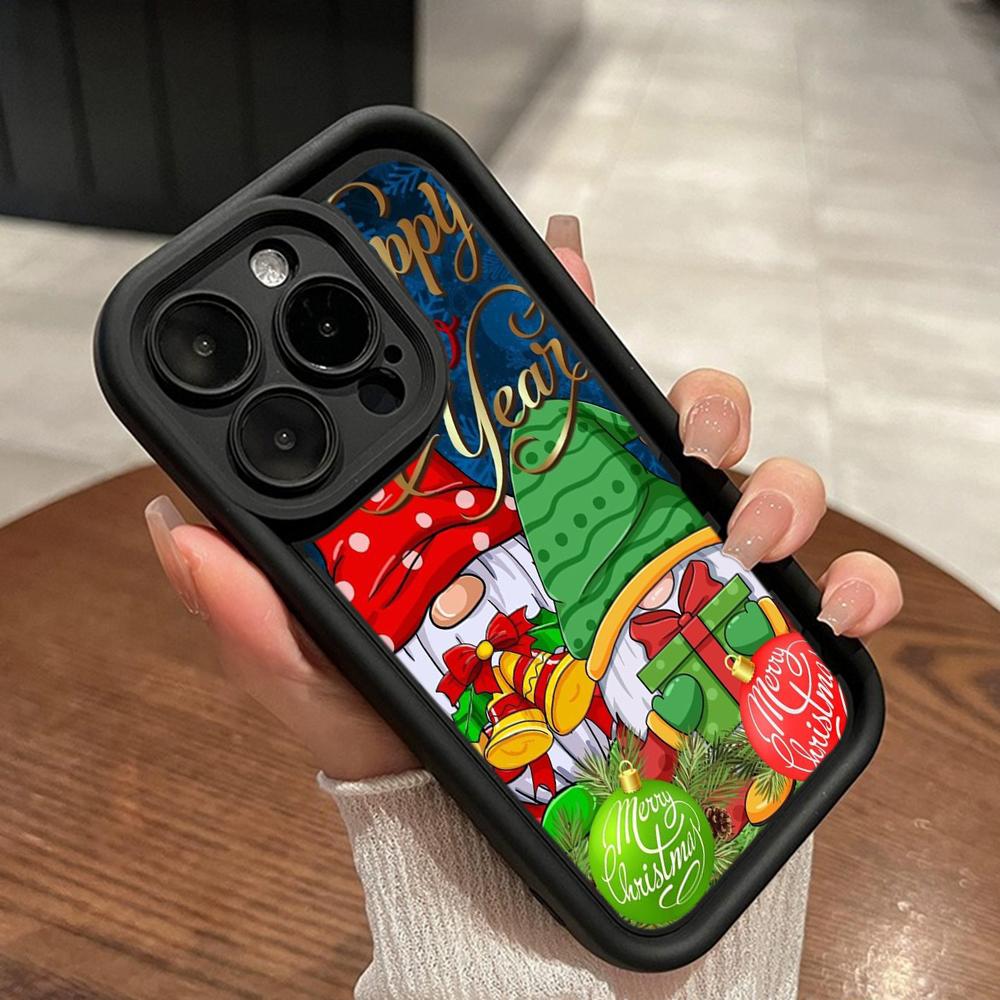 Чехлы для телефонов Ae119 Merry Christmas Santa art design для iPhone 16 14 13 11 Pro Max 15 7 8 6 Plus 12 mini XR XS Max SE Angel Eye Ladder Protective Cover