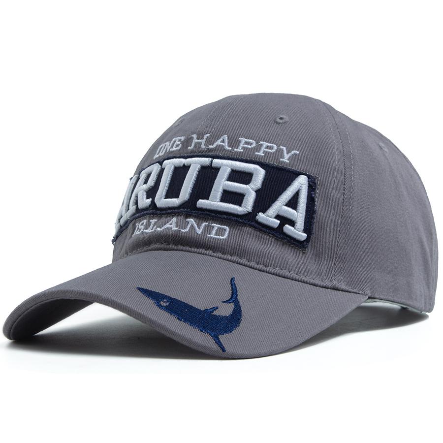 Новая Бейсболка ARUBA с вышивкой Акулы Мужская Женская Повседневная Солнцезащитная Кепка Хлопок Мягкий Верх Snapback Для Активного Отдыха Спортивная Кепка-Козырек