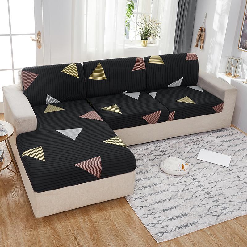 Чехлы на подушки для дивана с принтом, эластичные чехлы для домашних животных, детские эластичные моющиеся чехлы с цветочным принтом для гостиной, съемный чехол, защита для мебели