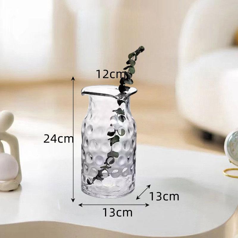 Creative Nordic Light Luxury Style Art Ice Point Shaped Durable Glass Vase for Modern Home Decor and Wedding Occasions