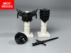 Одиночный MOC Кирпичи Черный Золотой Доспех Воин Средневековые Рыцари Рим Оружие Фигурка Образовательный Строительный Блок Подарки