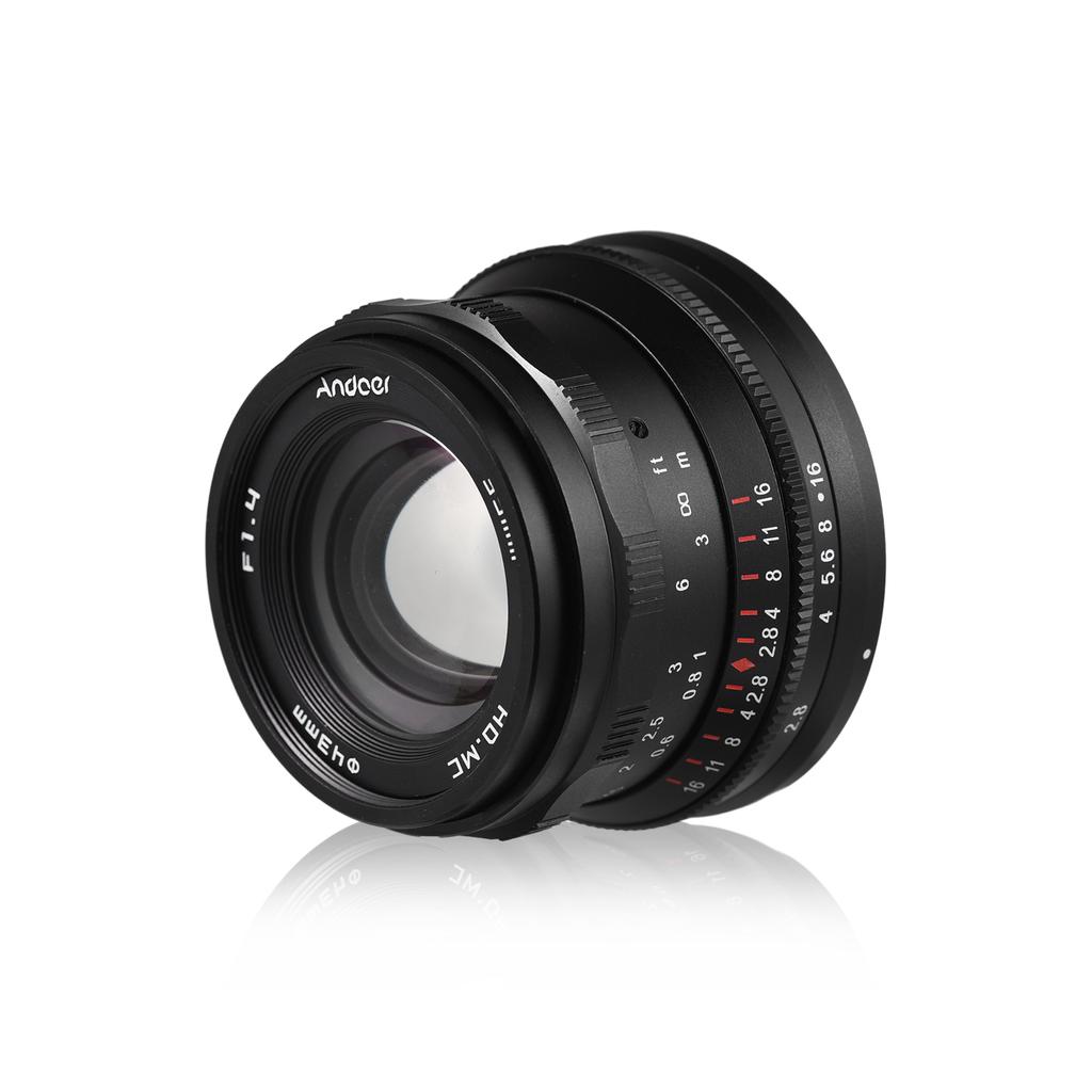 Andoer 35mm Fixed Focus Camera Lens Full Frame Camera Prime Lens F1.4 Large Aperture Manual Focus