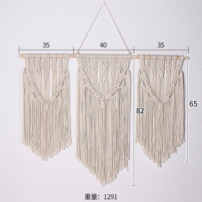 Handwoven Bohemian Tapestry Wall Hanging Decor Living Room Bedroom Minimalist Cotton Macrame Door Divider