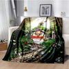 J-Jagermeister Deer Logo Printed Flannel Blanket Soft Warm All Season Throw For Bedroom Sofa Indoor Home Decor Housewarming Gift