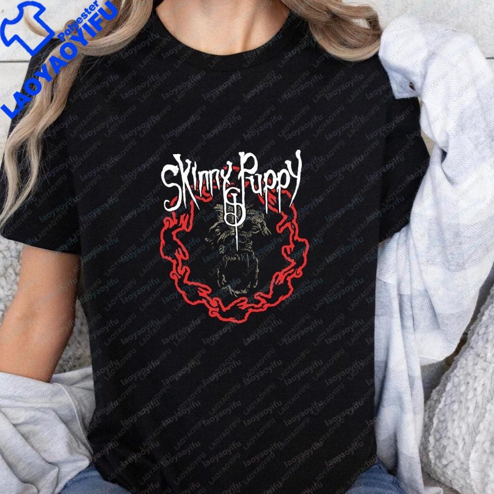 Streetwear Retro Skinny Puppy Rock Band Summer ShortSleeved Shirt Suitable For Both Unisex And Unisex Comfortable TShirt