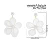 Ingemark Exquisite Elegant Imitation Pearl Mesh Flower Drop Earrings Women Romantic Minimalist Piercing Wed Bride New Jewelry