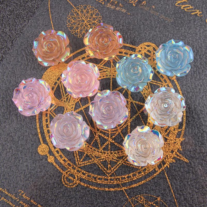 Новый набор аксессуаров из смолы «Кристаллический золотой цветок» для самостоятельного изготовления чехлов для телефонов, украшений и заколок для волос