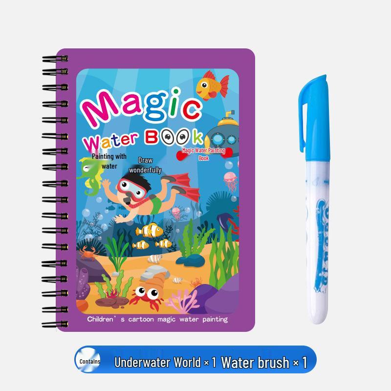 Книга для рисования волшебной водой своими руками для детей: Тихий альбом для рисования и раскрашивания