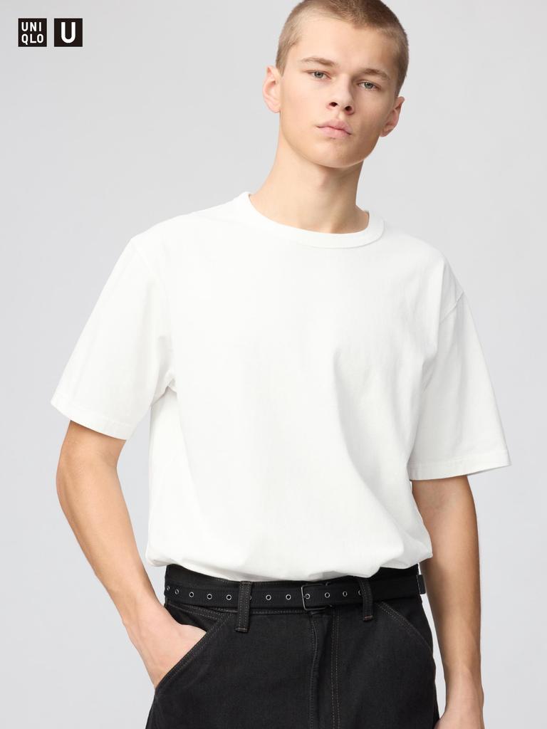 Uniqlo 485563 Футболка с круглым вырезом БЕЛЫЙ СЕРЫЙ ЧЕРНЫЙ ОРАНЖЕВЫЙ КОРИЧНЕВЫЙ КРЕМОВЫЙ ЗЕЛЕНЫЙ СИНИЙ ФИОЛЕТОВЫЙ Мужская Япония