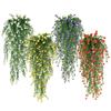1/2/3pcs Artificial Hanging Plants Fake Hanging Plant Faux Eucalyptus Leaf Greenery Vine Outdoor UV Resistant Plastic Plants